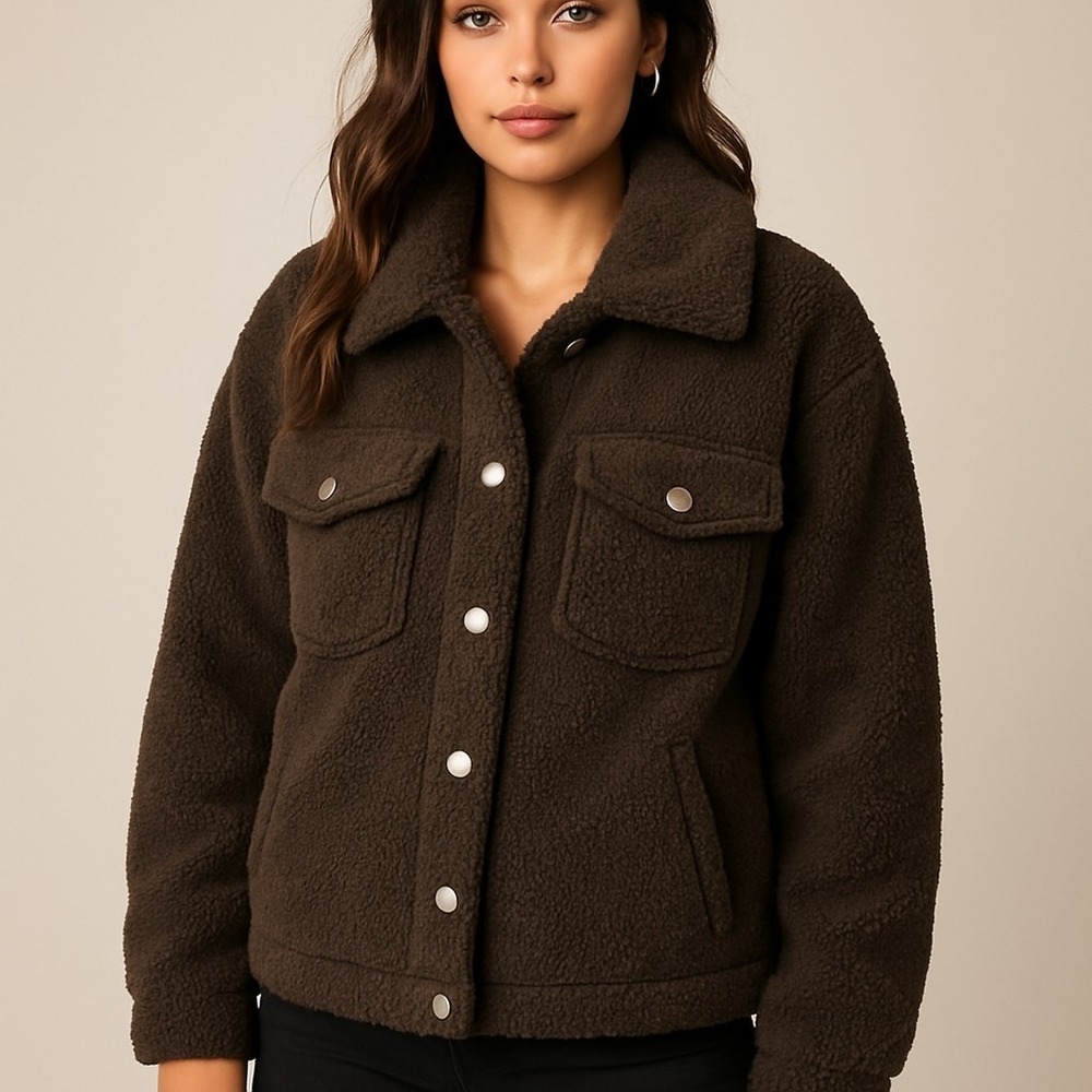 Koolaburra‎ by UGG Women's Jacket XL Cozy Sherpa Jacket Brown